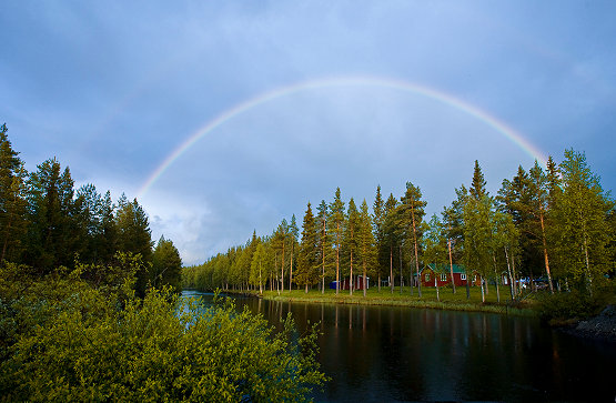Regenbogen in Lappland