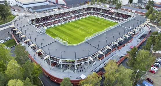 Myresjöhus Fussballstadium von Växjo